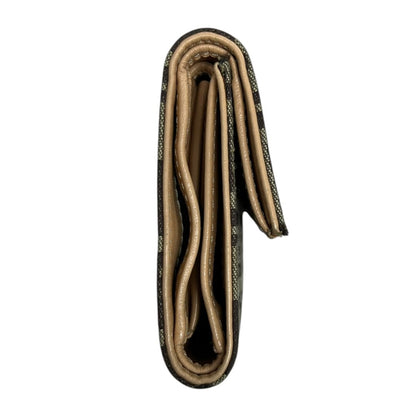 FENDI Zucca Canvas, Leather Zucca Trifold Wallet Wallet Brown, Beige Silver Hardware FE359