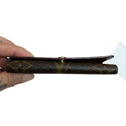 LOUIS VUITTON Monogram 4 Key Holder Wallet Brown Gold Hardware LO2164