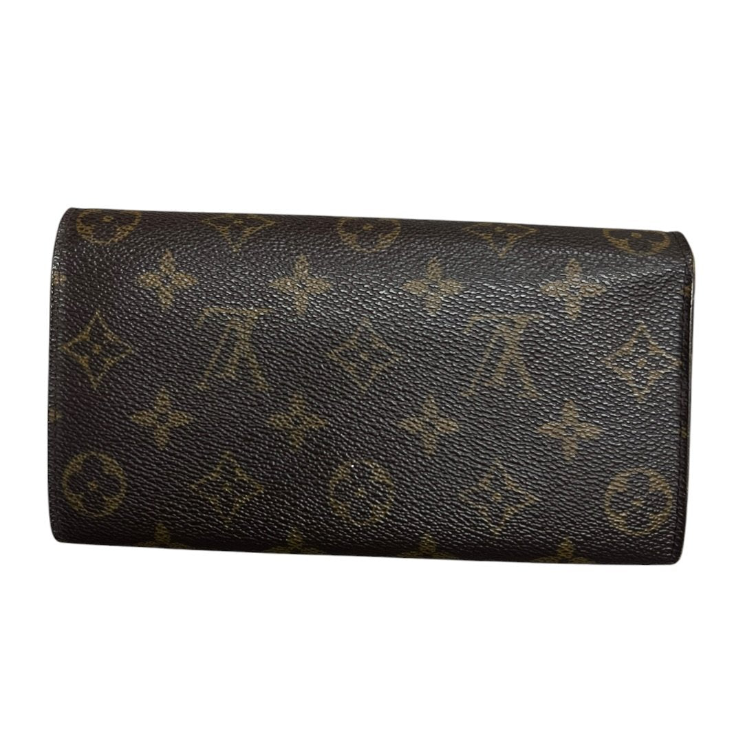 LOUIS VUITTON Monogram Portefeuille Sarah Wallet Brown Gold Hardware LO2171