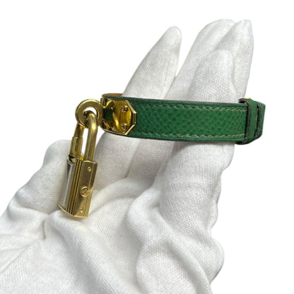 HERMES Lizard Kelly Watch Green, Gold Gold Hardware NJ107
