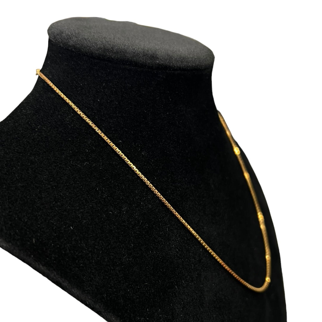 UNBRANDED Accessory K18 Gold Necklace Gold Gold-tone Metal je71