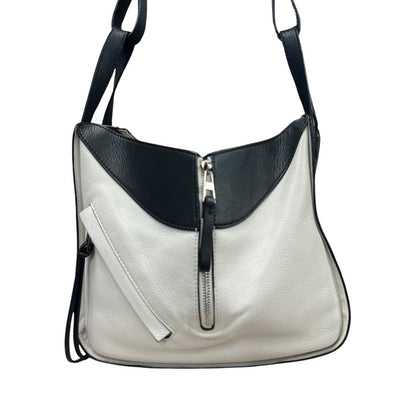 LOEWE Calfskin Hammock Shoulder Bag White, Black, Olive Green Silver Hardware LO2379