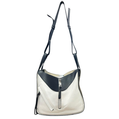 LOEWE Calfskin Hammock Shoulder Bag White, Black, Olive Green Silver Hardware LO2379
