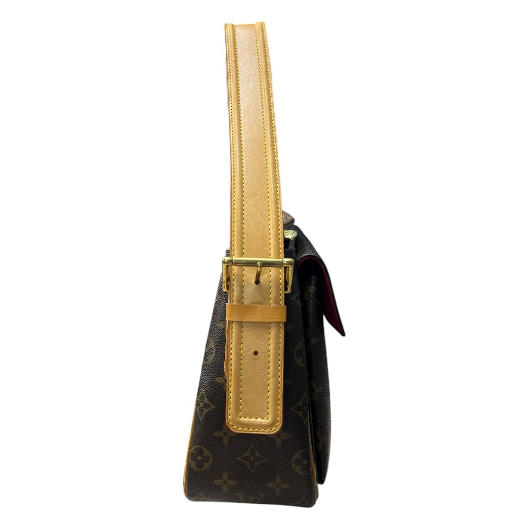 LOUIS VUITTON Monogram, Vachetta Sac Rabat Shoulder Bag Brown, Tan Gold Hardware Se1