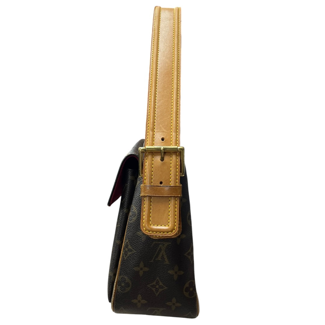 LOUIS VUITTON Monogram, Vachetta Sac Rabat Shoulder Bag Brown, Tan Gold Hardware Se1