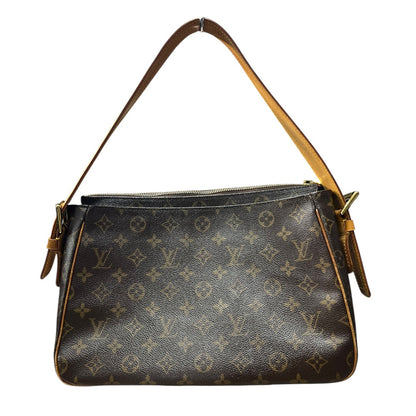 LOUIS VUITTON Monogram, Vachetta Sac Rabat Shoulder Bag Brown, Tan Gold Hardware Se1