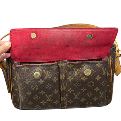 LOUIS VUITTON Monogram, Vachetta Sac Rabat Shoulder Bag Brown, Tan Gold Hardware Se1
