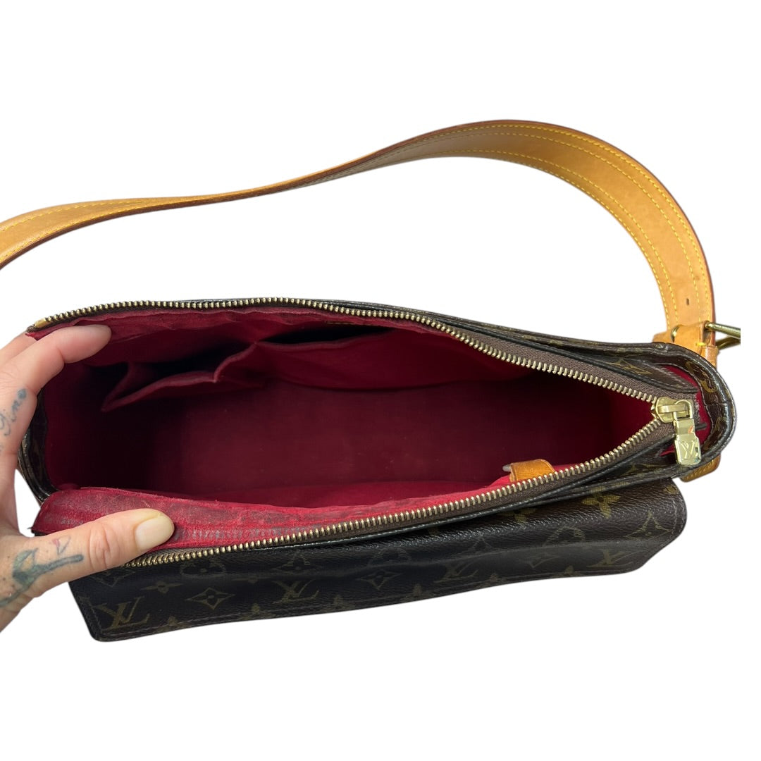 LOUIS VUITTON Monogram, Vachetta Sac Rabat Shoulder Bag Brown, Tan Gold Hardware Se1
