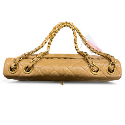 CHANEL Beige Chain Shoulder Bag CH2027