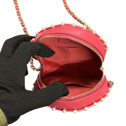 CHANEL Round Pearl Chain Shoulder Bag CH2015
