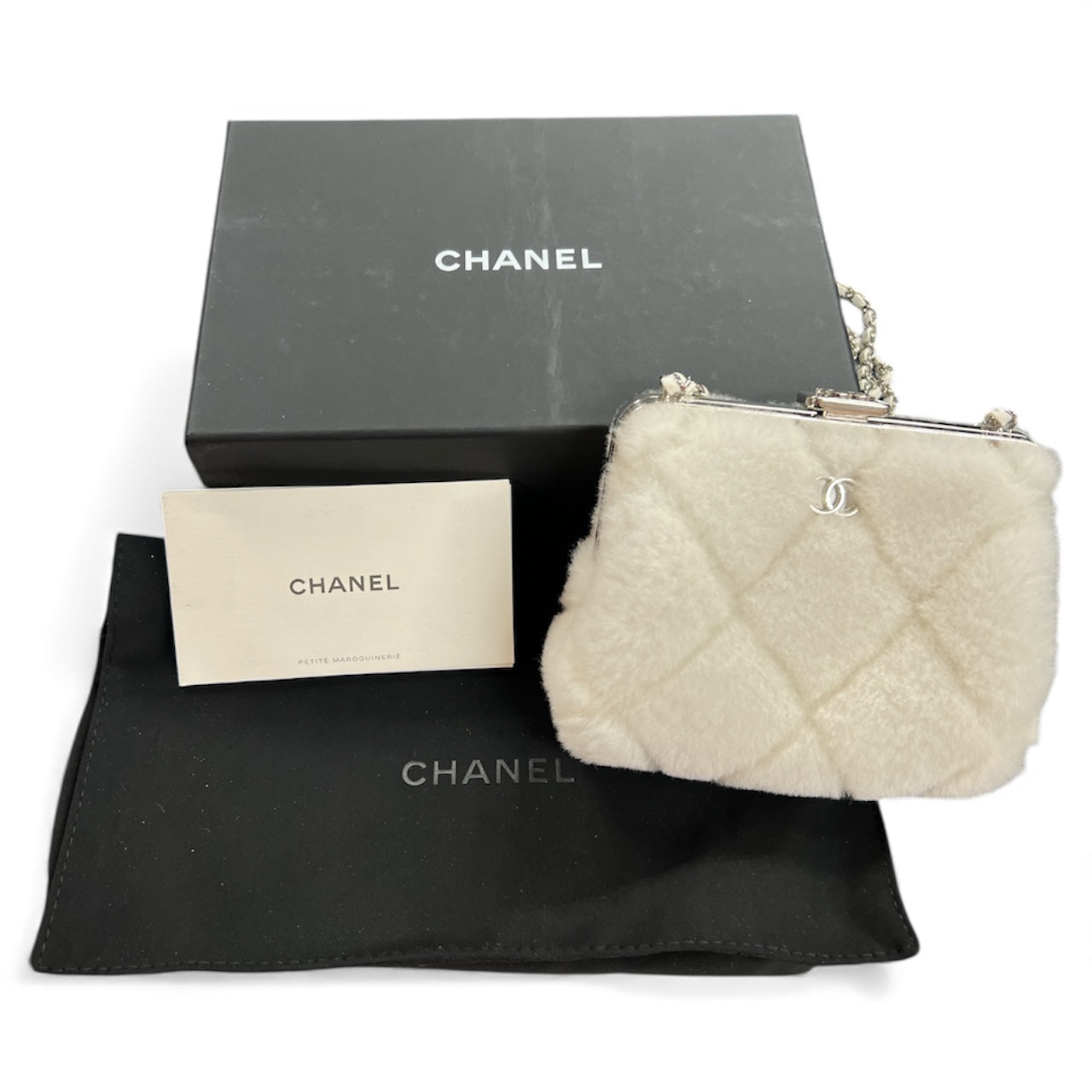 CHANEL Fur Mini Shoulder Pouch