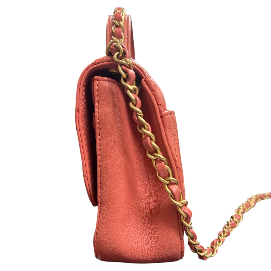 CHANEL Matelassé Top Handle Shoulder Bag CH1966