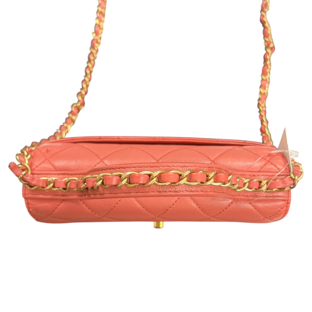 CHANEL Matelassé Top Handle Shoulder Bag CH1966