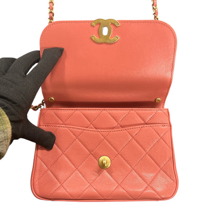 CHANEL Matelassé Top Handle Shoulder Bag CH1966