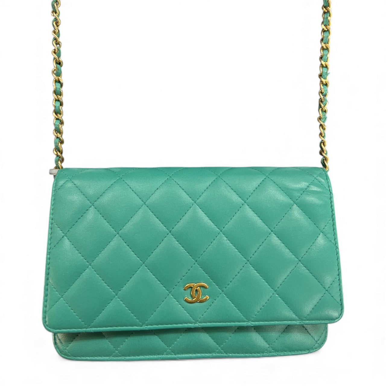 CHANEL Matelassé Chain Wallet Shoulder Bag CH1963