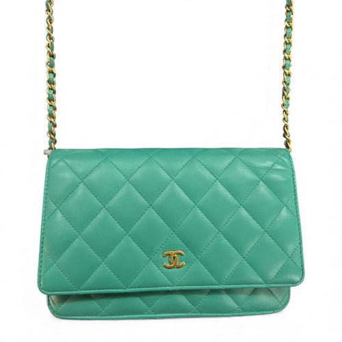 CHANEL Matelassé Chain Wallet Shoulder Bag CH1963