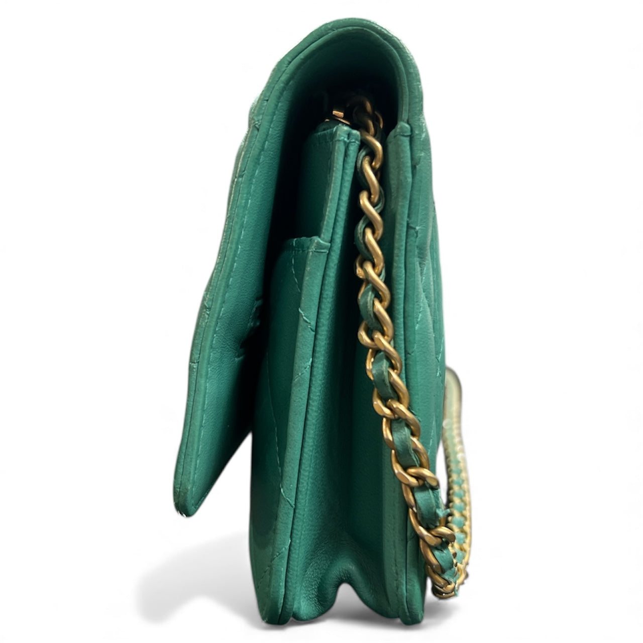 CHANEL Matelassé Chain Wallet Shoulder Bag CH1963