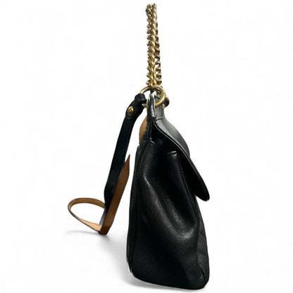 CHANEL Matelassé Black Lambskin Shoulder Handbag CH1961