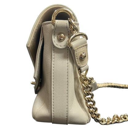 CHANEL White Leather 2-Way Shoulder Bag CH1957