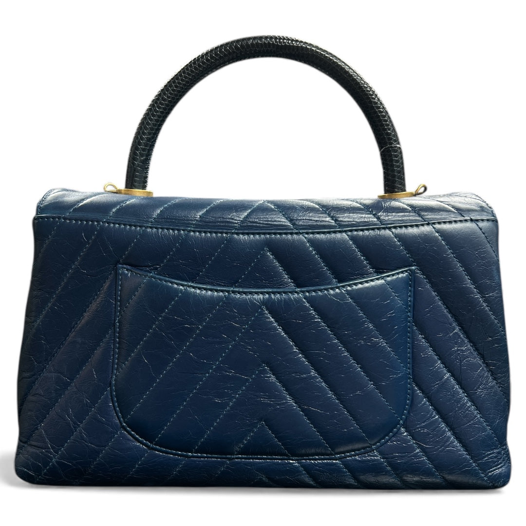 CHANEL Navy Coco Handle Shoulder Bag CH1939