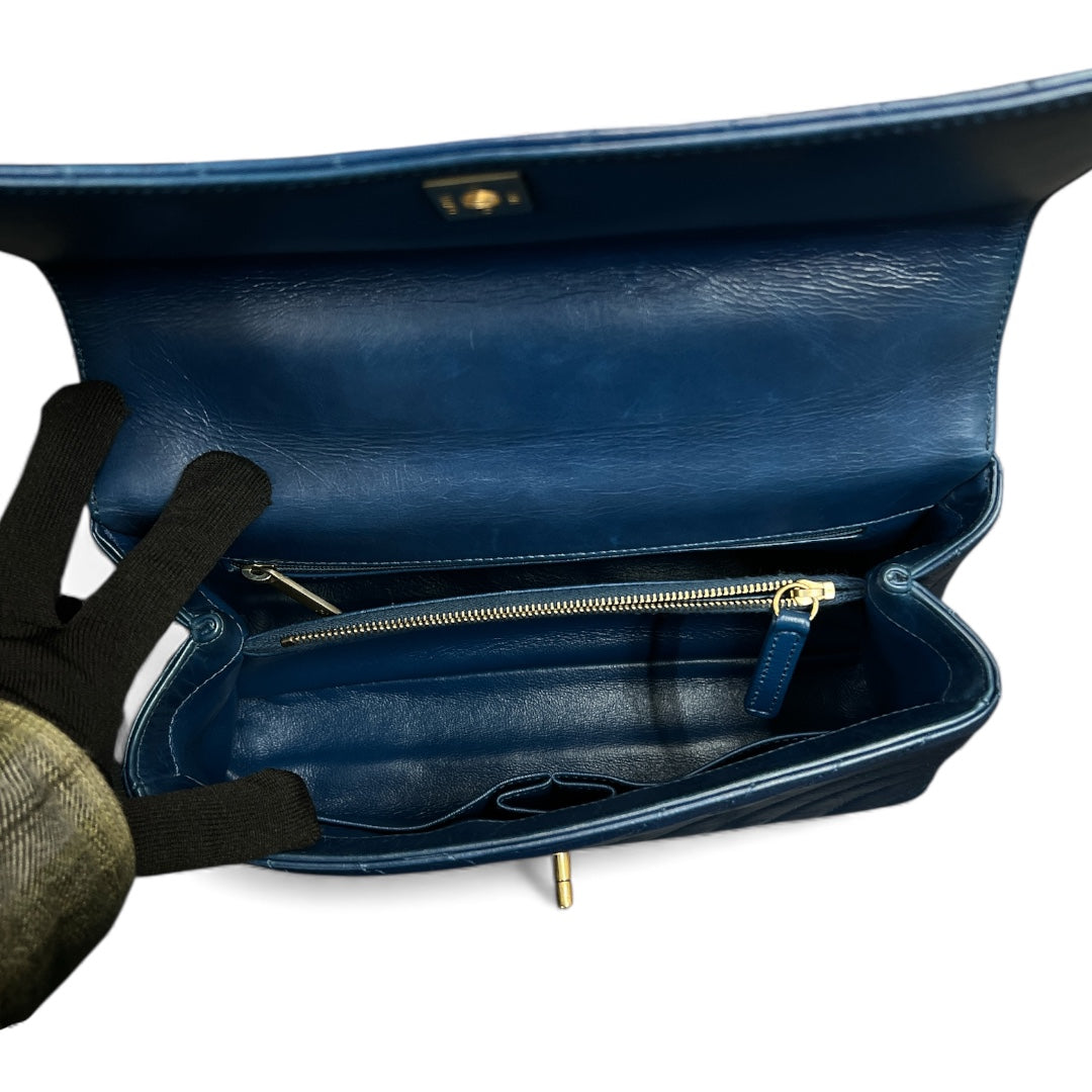 CHANEL Navy Coco Handle Shoulder Bag CH1939