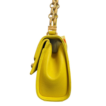 CHANEL Yellow Calfskin Shoulder Bag CH1927