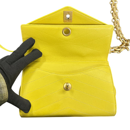 CHANEL Yellow Calfskin Shoulder Bag CH1927