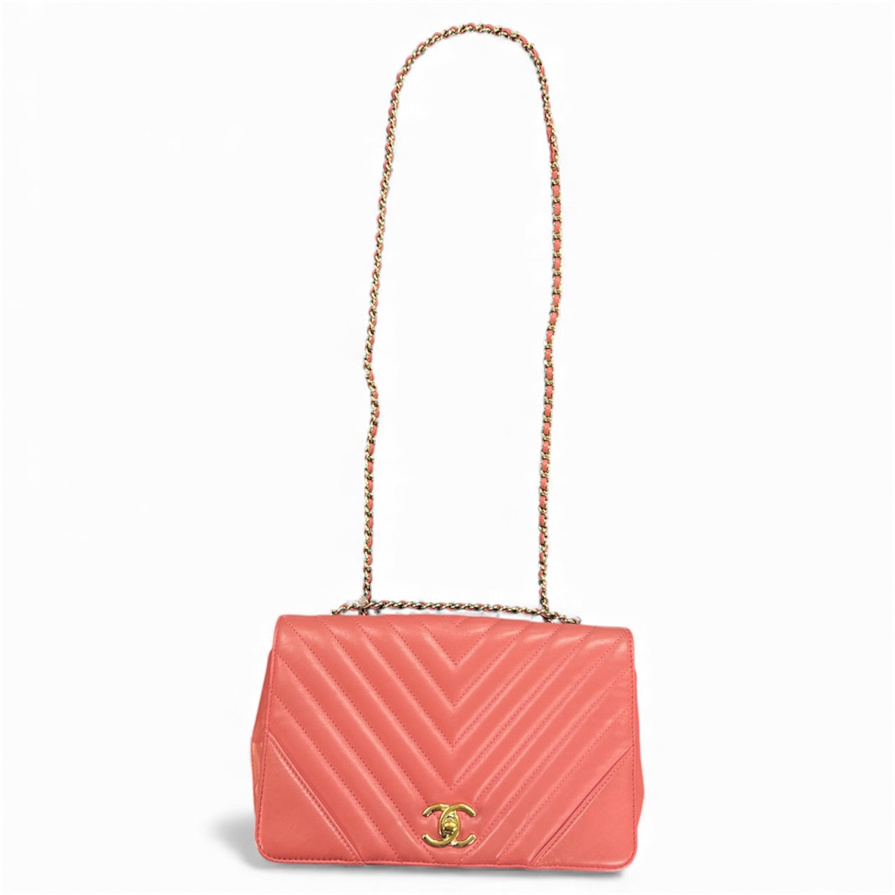 CHANEL Coral Pink Shoulder Bag CH1903