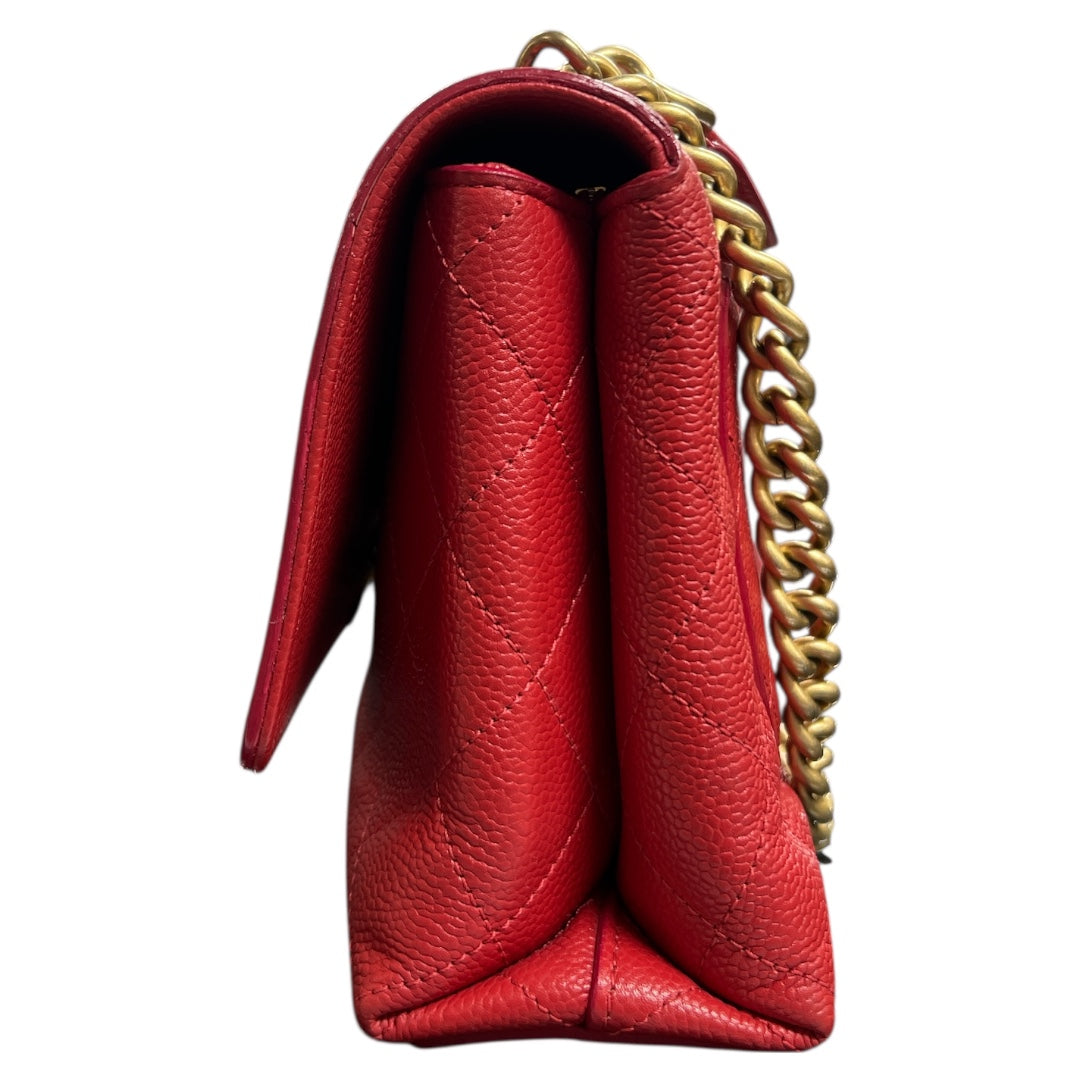 CHANEL Red Caviar Skin Shoulder Bag CH1892