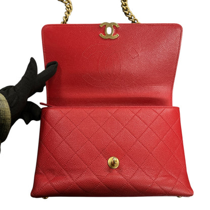 CHANEL Red Caviar Skin Shoulder Bag CH1892