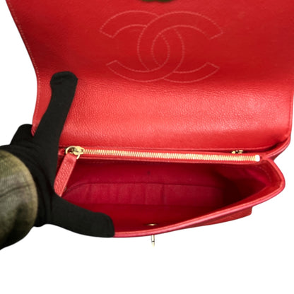 CHANEL Red Caviar Skin Shoulder Bag CH1892