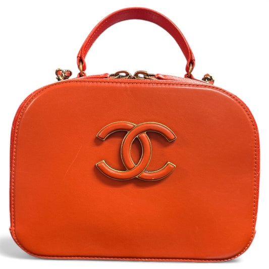 CHANEL Orange 2-Way Shoulder Handbag CH1867