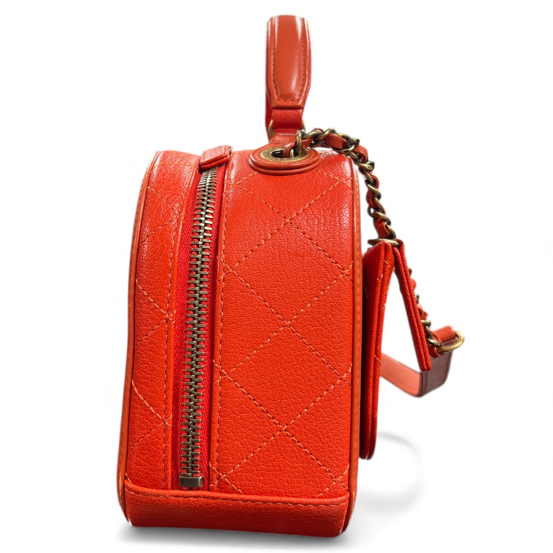 CHANEL Orange 2Way Shoulder Handbag CH1867