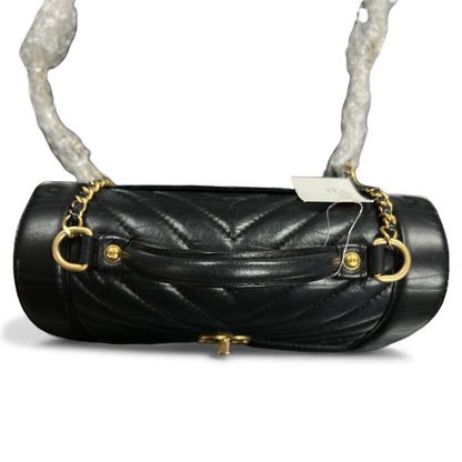 CHANEL Black Vintage Leather Shoulder Bag CH1863
