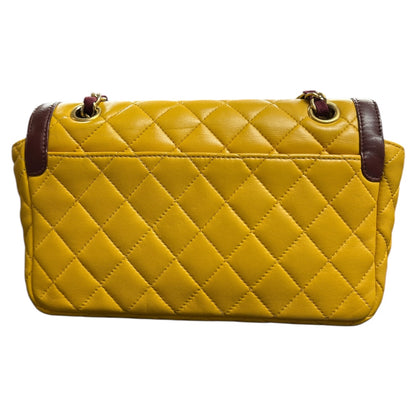 CHANEL Mustard &amp; Purple Chain Shoulder Bag CH1830