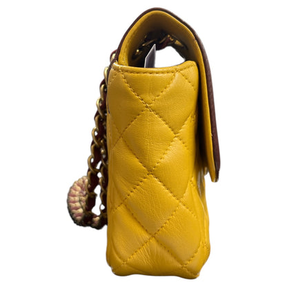 CHANEL Mustard &amp; Purple Chain Shoulder Bag CH1830