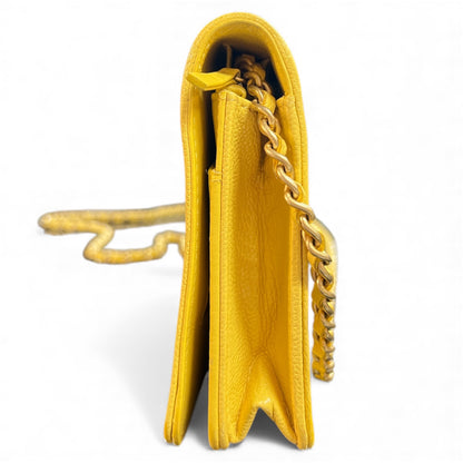 CHANEL Boy Chanel Yellow Chain Wallet Bag CH1803