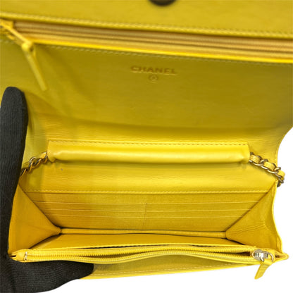 CHANEL Boy Chanel Yellow Chain Wallet Bag CH1803
