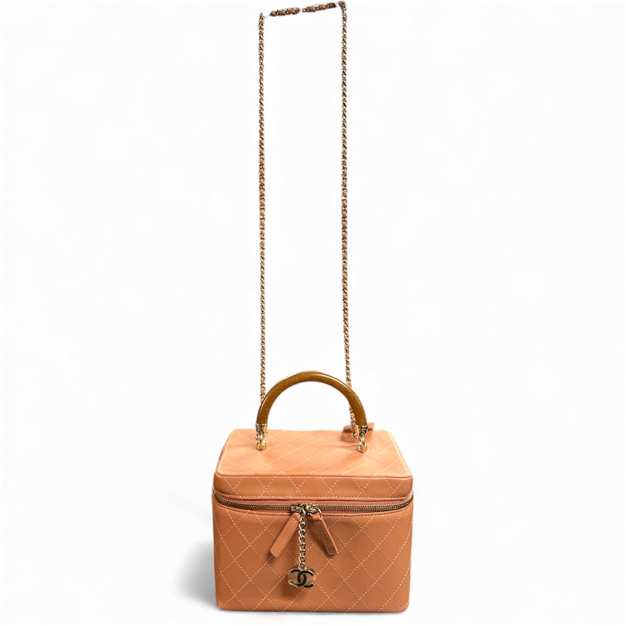 CHANEL Vanity 2-Way Bag Pink C1779