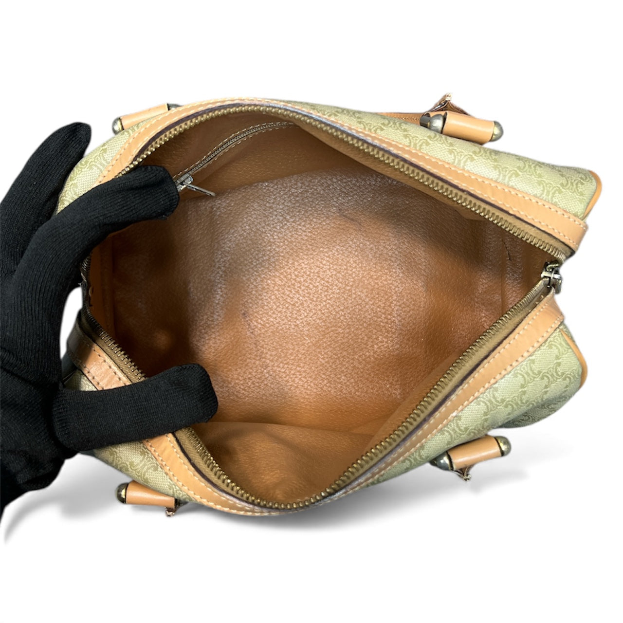 CELINI Beige/Brown Boston Bag Ce245