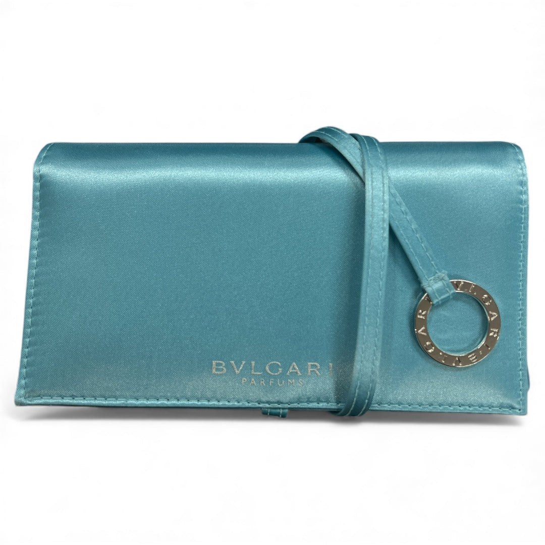 BVLGARI Aqua Blue Clutch Bag or Vanity Bag BV47
