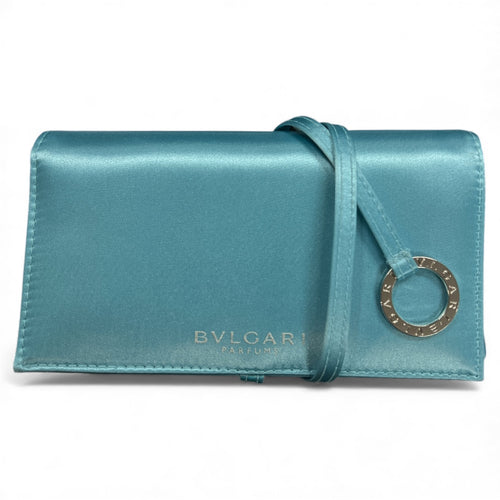 BVLGARI Aqua Blue Clutch Bag  or Vanity Bag BV47