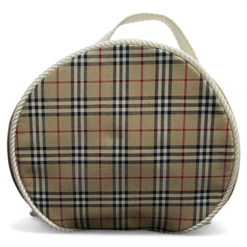 Burberrys Check Pattern Round Pouch  BU743