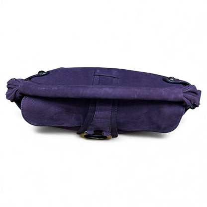 ARMANI Purple Leather Flap Handbag AR16