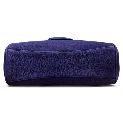 ARMANI Purple Leather Flap Handbag AR16