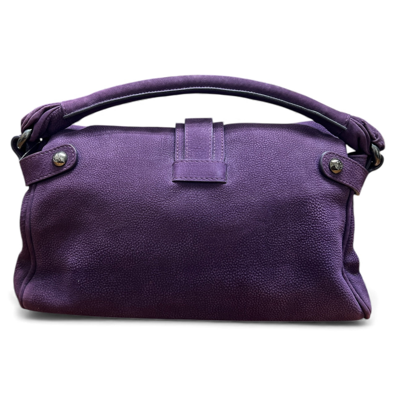 ARMANI Purple Leather Flap Handbag AR16