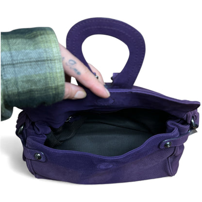 ARMANI Purple Leather Flap Handbag AR16