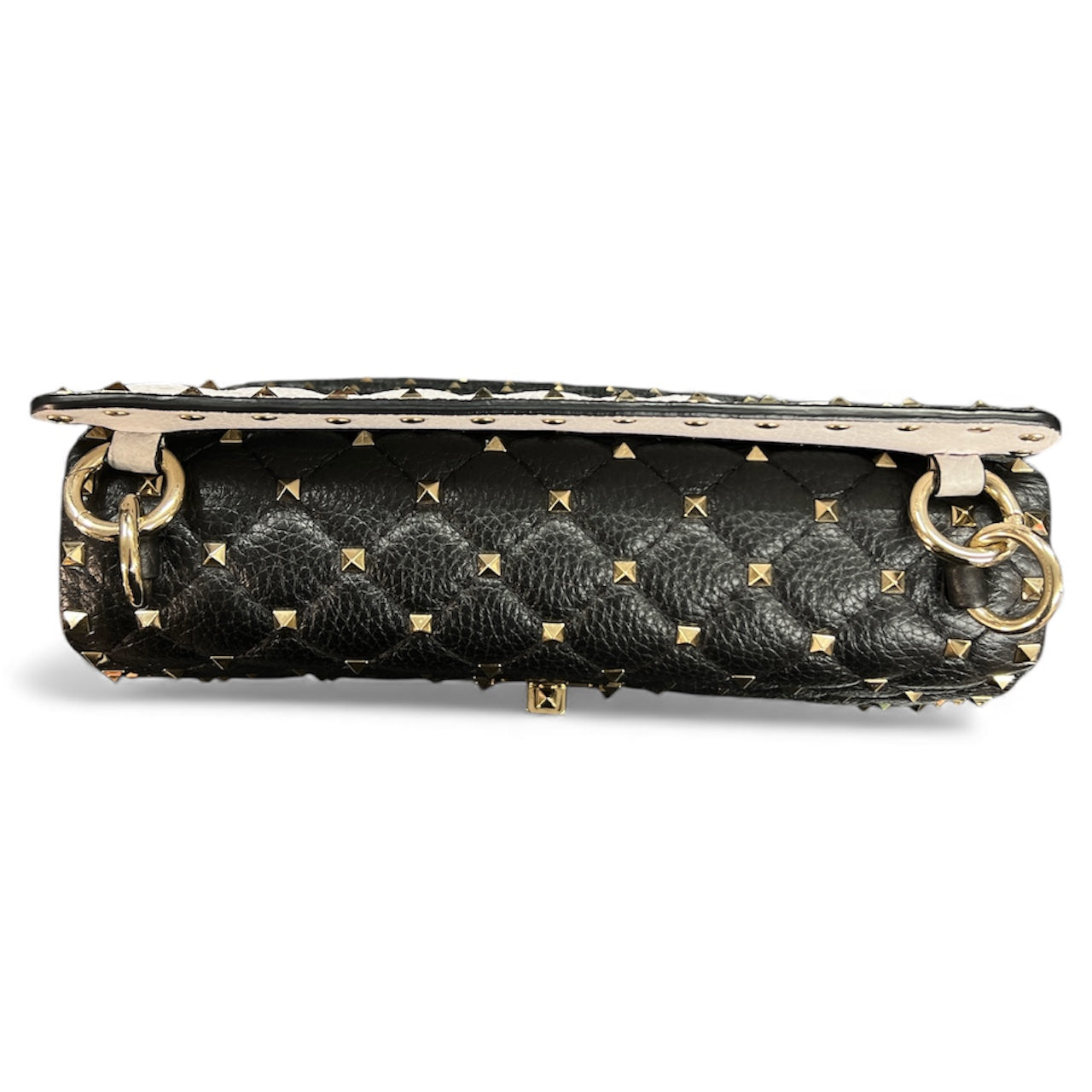 VALENTINO Studded Black Leather Shoulder Bag VA19