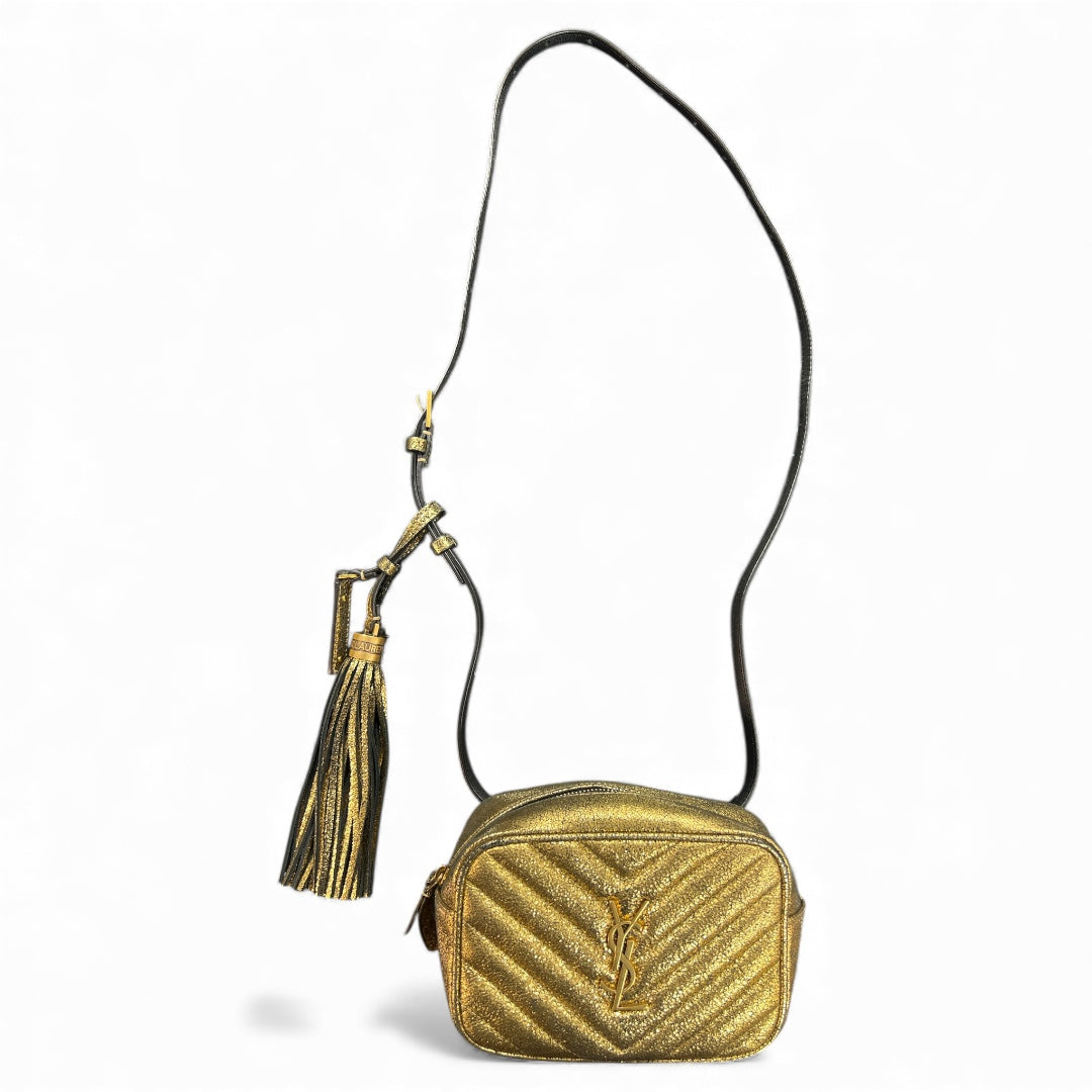 Yves Saint Laurent Gold Shoulder Bag Yv148