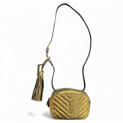 Yves Saint Laurent Gold Shoulder Bag Yv148